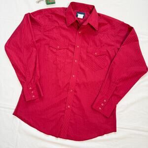 Wrangler Pearl Snap Western Shirt - L